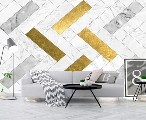 Papier peint mural 3D formes géométriques simples chambre salon ILIYA - 5