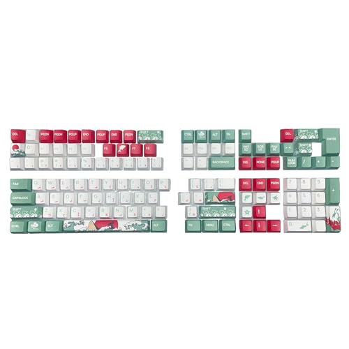 Juego de teclas árabes con diseño de mar para teclado mecánico 61/64/68/75/87/98/104