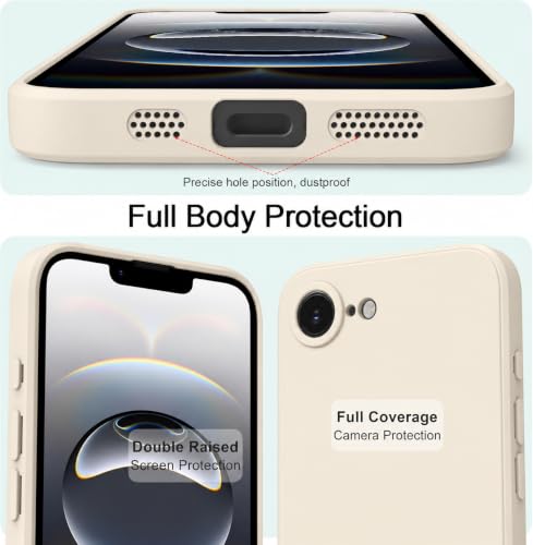Image of DIZORO Square Microfiber Candy Case Compatible for iPhone 17e / iPhone 16e Shockproof Slim Back Cover Liquid Silicone Case - Stone Grey