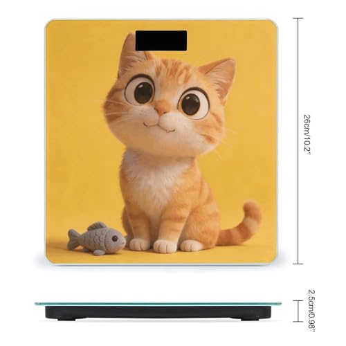 Báscula digital para baño con pantalla LED clara miniatura 2