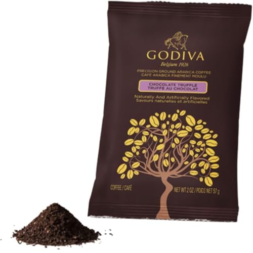 Godivas Chocolate Truffle Ground Coffee 100% Arabic Medium Roast Packet, 57g (Imported)