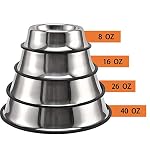 2Packs Stainless Steel Dog Bowl with Anti-Skid Rubber Base for Small/Medium/Large Pet, Perfect Dish, Pets Feeder Bowl and Water Bowl Perfect Choice for Dog Puppy Cat and Kitten (16oz) - Image 5