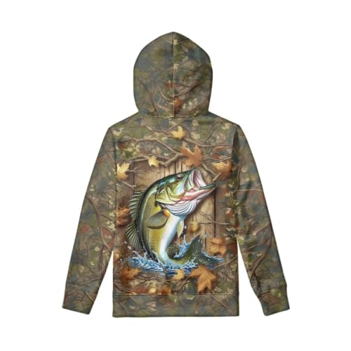 Image of WELLFLYHOM Boys Hooded Sweatshirts Hoodie Pullover Cool Graphic Crewneck Blouses Size 6-16