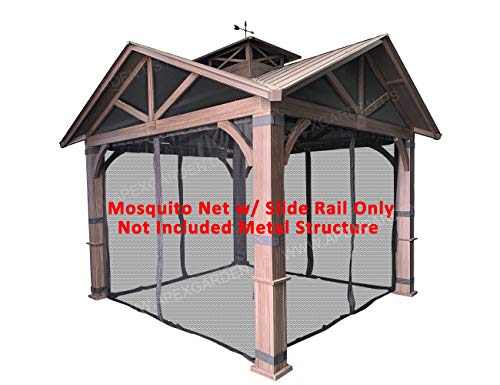 APEX GARDEN Gazebo Mosquito Netting with Slider Rail for Allen + roth Model