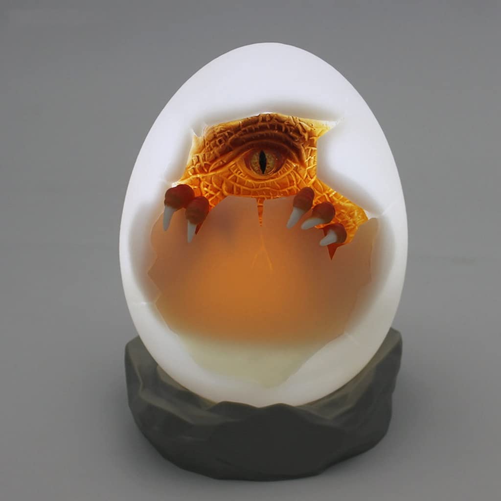 Luz de la Noche del Tacto del Dinosaurio 3D, Lámpara de Noche con Pat & Remote & Touch Control, Regalos para Niño o Niña y Sala de Estar, Recargable Huevo de Dinosaurio