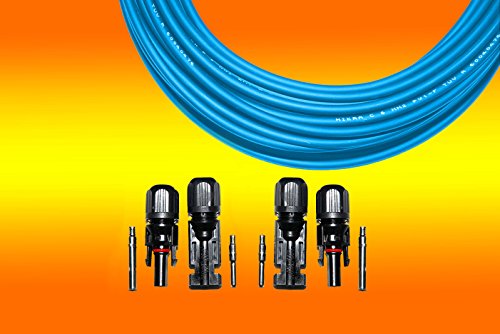 Solar Cable 6 mm² blue 2 Pairs of high-tech Solar Power GmbH