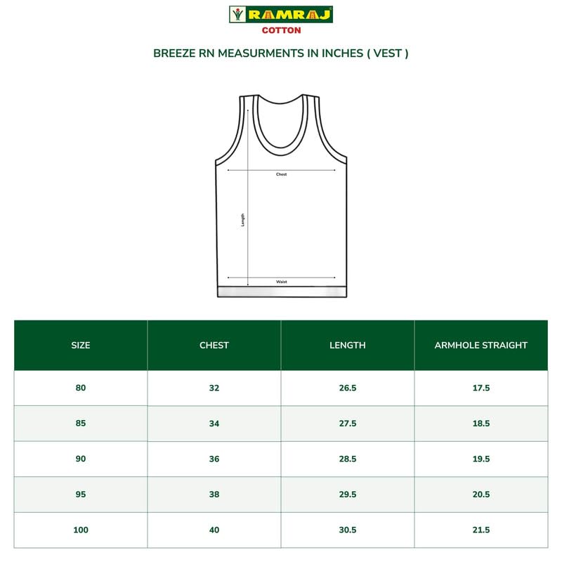 Image of RAMRAJ COTTON Men's White Inner Vest /Banian | Lightweight Scoop Neck Sleeveless Super Combed Cotton