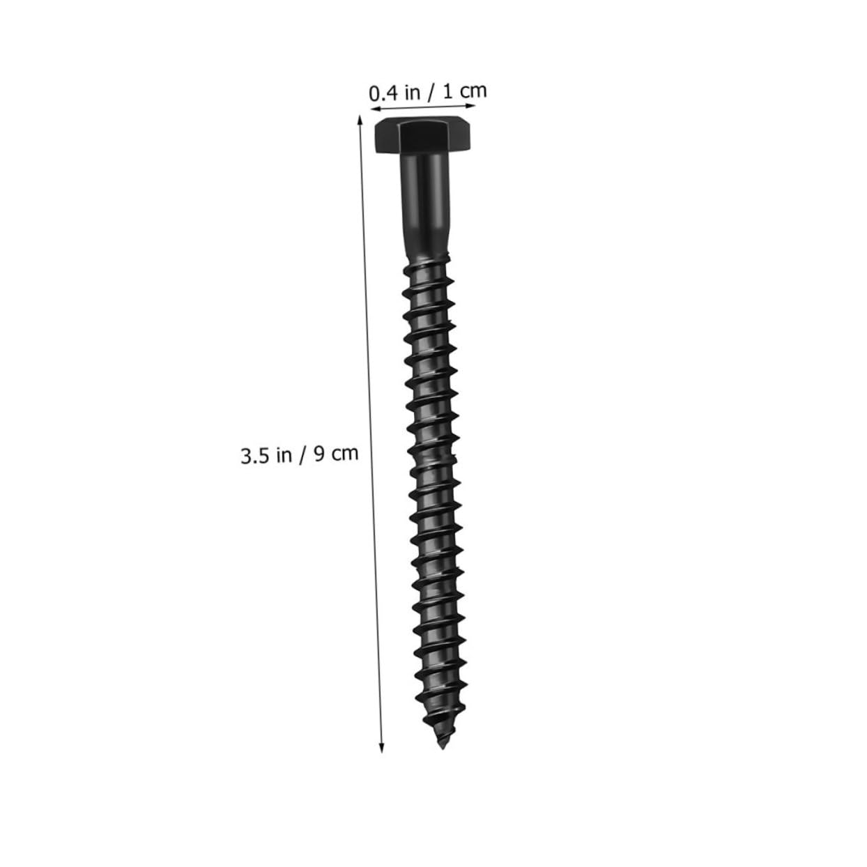 HOLIDYOYO Hexagon Head Lag Screws Set Pcs Carbon Steel Head Lag Securing Bolts Heavy Duty Hardware