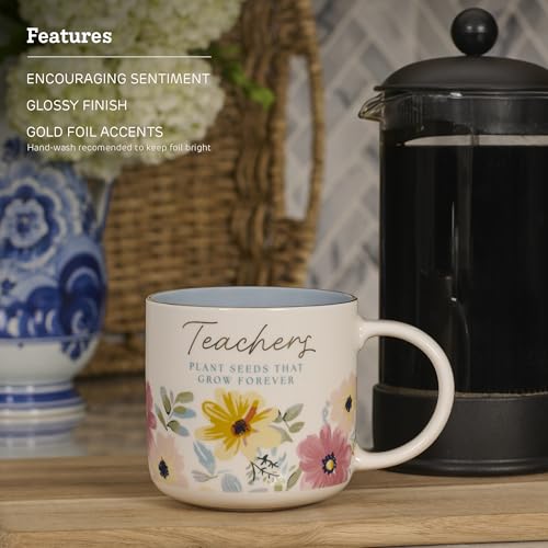 Image of WITH LOVE Ceramic Coffee Mug: Teachers Plant Seeds That Grow, Large, 14oz
