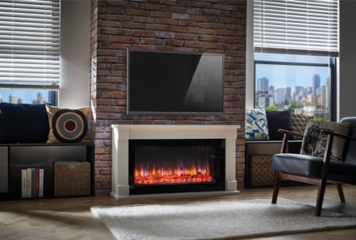 Suncrest Bradbury Electric Fireplace Suite - White