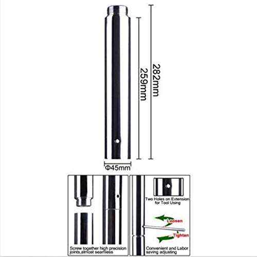 Palo per Pole Dance Regolabile in Altezza 2,24 m - 2,74 m Silver-DP