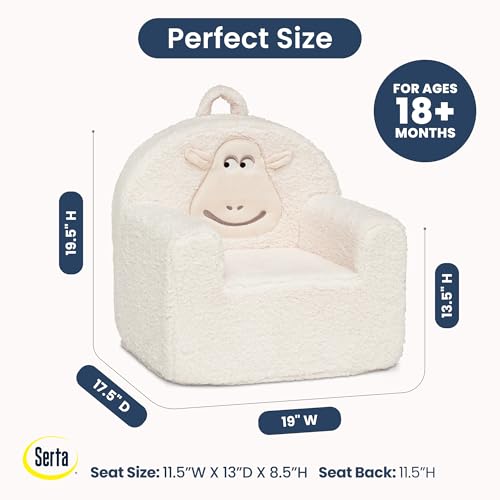 Delta Children - Serta Counting Sheep Kids Sherpa Foam Chair, Cream - image 3