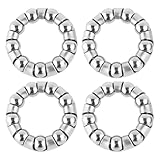 4 Stück Kugellager Fahrrad,Kugellager Kugeln 6.35mm,Silber Kugellagerkäfige,Hinterradkugellager,Stahl Ball Retainer,Kugelring Spacer Lenker für Fahrrad Vorderrad Achse Innenlager Mittelachse