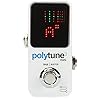 TC Electronic POLYTUNE 3 MINI Tiny Polyphonic Tuner with Multiple Tuning Modes and Built-In BONAFIDE BUFFER, White