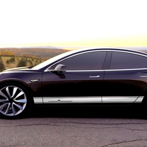 Autocollants de décoration de captivation en vinyle premium pour jupe latérale Tesla