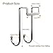 UPSTONE Over The Door Hook - Stainless Steel SUS304 Heavy Adjustable Double Hook,Organizers on The Doors of Cabinets,Shower,Drawer,Wardrobe,Closet,Shoe Cabinet,for Towel,Coat,Robe,Umbrella (1Pack)