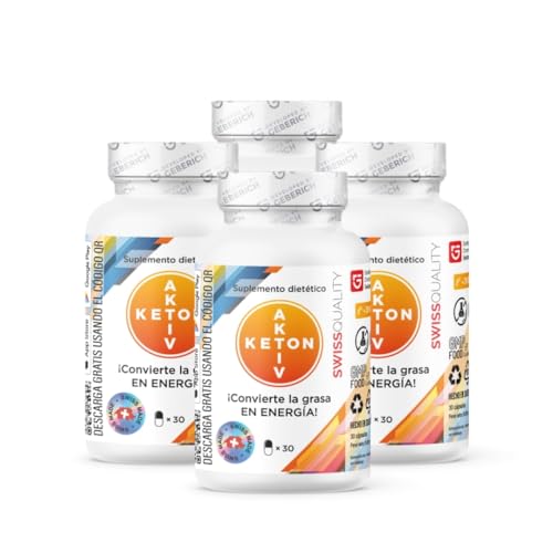 (Paquete de 4) Keton Aktiv – Suplementos para Adelgazar –...