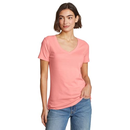 T-shirt pour femme Eddie Bauer rose idéal pour vos randonnées et sorties décontractées