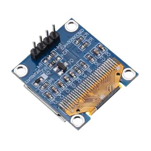 QUARKZMAN Módulo de pantalla LCD de 0.96 pulgadas con 4 pines soldados 128x64 Resolución de pantalla Pantalla de comunicación I2C IIC, color de pantalla amarillo y azul
