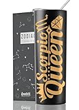 Onebttl Zodiac Gifts for Women, Best Friend Birthday Gifts for Her, 20oz Stainless Steel Tumbler, Printed Logo Black, Scorpio