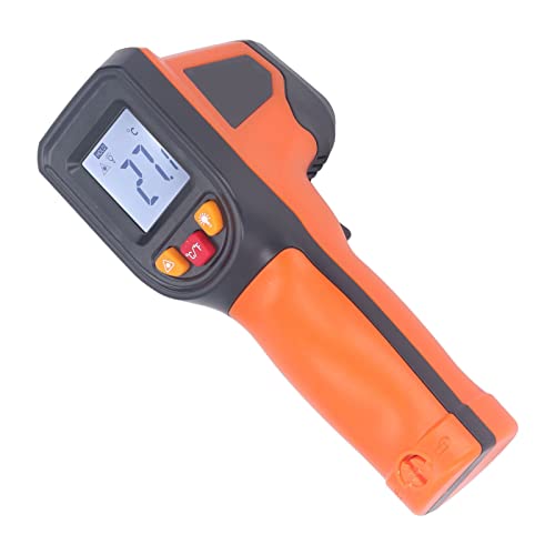 Termometr na podczerwień do Gotowania, Cyfrowy Pomiar Temperatury Bezkontaktowy Laserowy Pistolet do Pomiaru Temperatury żywności Podświetlany Wyświetlacz LCD Negatywny od 50 do