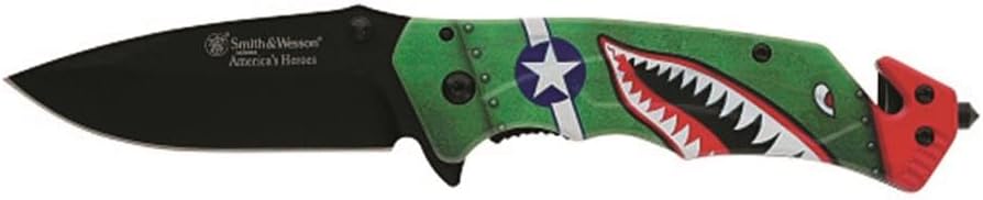Smith & Wesson America's Heroes Warhawk P-40 Knife in Gift Tin