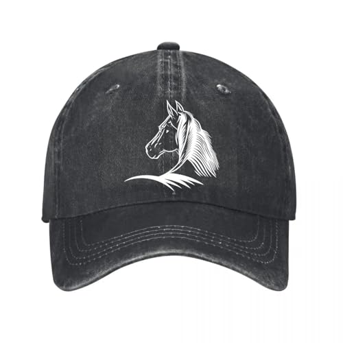 Casquette de baseball pour chevaux ajustable anti-soleil pour parents et enfants en coton
