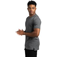 BYLT Split Hem Short Sleeve Mens T-Shirt - Polyester, Cotton, and Spandex Blend Moisture Wicking, Breathable, Classic Fit