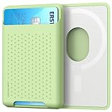 Picture of BIAJIYA Card Holder for Back of Phone for Stand MagSafe Magnetic Silicone Wallet Compatible with iPhone17/16/15/14/13/12/12 Pro/ 12 Mini/ 12 Pro Max (Green)