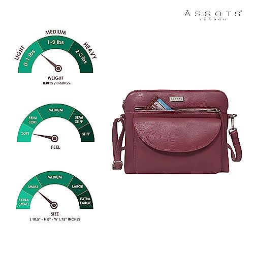 Crossbody Bags for Women Real Leather Sling with Multiple Pockets and Adjustable Strap2