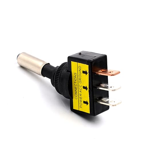 Ciieeo 10pcs LED Toggle Switch Boat Marine 3 Pin LED Switch 12v Slide 12v 20a 12v Toggle Blue