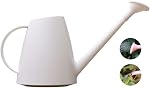 LOYUYU 1.8L Plastic Watering Can Small Lightweight Cute Indoor Outdoor Garden Plants, Abreuvoir Can with Shower Head White