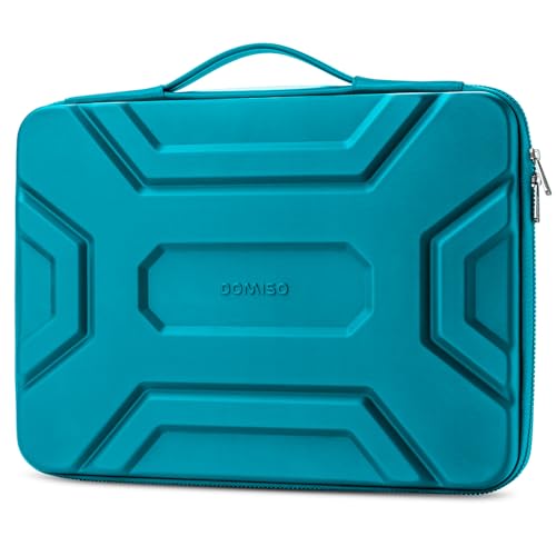 Image of DOMISO 14 inch Laptop Sleeve with Handle, Shockproof & Waterproof EVA Protective Laptop case, Hard Laptop Sleeve for 14 inch HP Dell Asus Lenovo Laptop, Teal