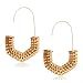 MOLOCH Rattan Earrings for Women Handmade Straw Wicker Braid Hoop Earrings Lightweight Wire Drop Dangle Earrings Fashion Jewelry (Dark-Geometric)