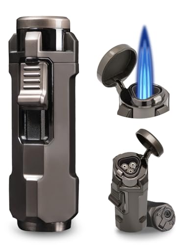 Encendedor de Mecha Triple Llama Recargable de Butano miniatura 1
