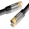 SEBSON Satelliet Kabel 2m, Coax Kabel, F-connector verguld (schroefbaar), 105dB 75 Ohm 4-voudig afgeschermd, voor TV (HDTV, UHD, 4K), Radio, Internet