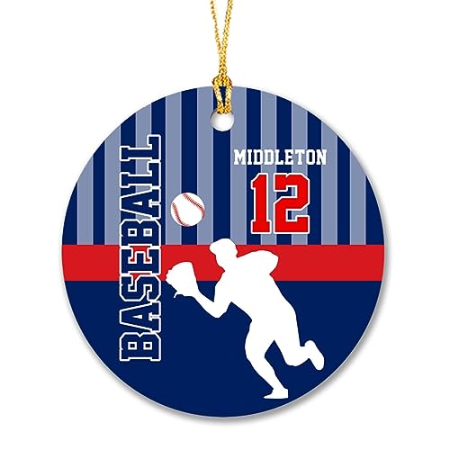 Ciondoli Per Albero Di Natale Ceramica Decorazioni Ciondolo Natalizi Ornamenti Pendenti Per Christmas Giocatore Di Baseball Personalizzato Per Il 2023, Lanciatore Di Baseball Personalizzato,