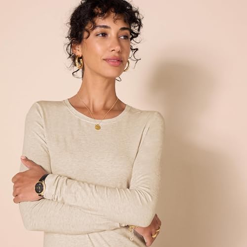 Image of Amazon Essentials Women's Regular-Fit Long-Sleeve Crewneck T-Shirt (Available in Plus Size)
