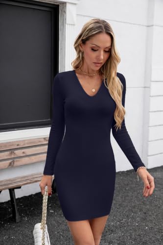 Image of Valiamcep Womens Sleeveless Bodycon Mini Dress Summer Tank Dresses | V Neck,Rib Knit,stretch soft fabric,bodycon,slim fit,sleeveless,summer,Basic,casual daily,dating,club,cocktail