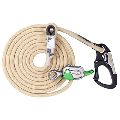 Image of RnA - Tritech Flipline with Notch Glide - Heavy Duty Arborist Lanyard for Secure Canopy Access and Fast One Handed Precision Adjustments - 12 Foot Length