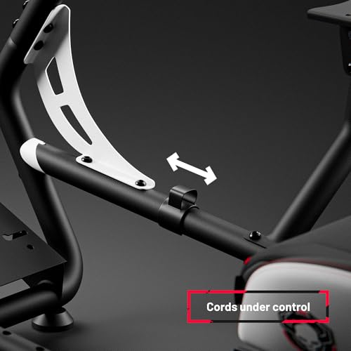 Diablo Sim Racing Simulator Cockpit X-Drive - Sedile Gaming Simulatore con Sedile e Schienale Regolabili - Cockpit Compatibile con Vari Volanti e Pedali - Supporto per Cavi, Piedini Antiscivolo - Sedia gaming - Immagine 8