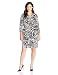 Adrianna Papell Women's Plus-Size 3/4 Sleeve Printed Wrap Dress Plus