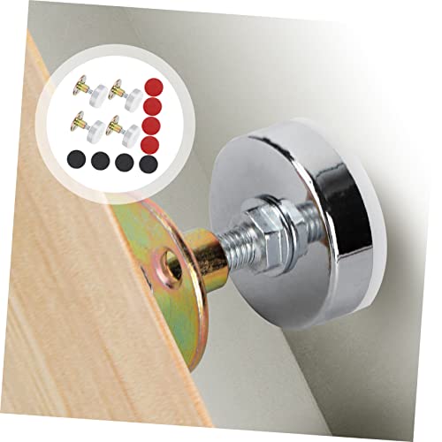 Nusitou 4Pcs Bedside Anchor Metal Headboard Sofa Support Column Stand Headboard Fixer Bed Frame Post Anti-Shake Tool Sofas Anti- Shake Tool Headboard Bumper Bed Frame Holder For Wall Black #TOP4