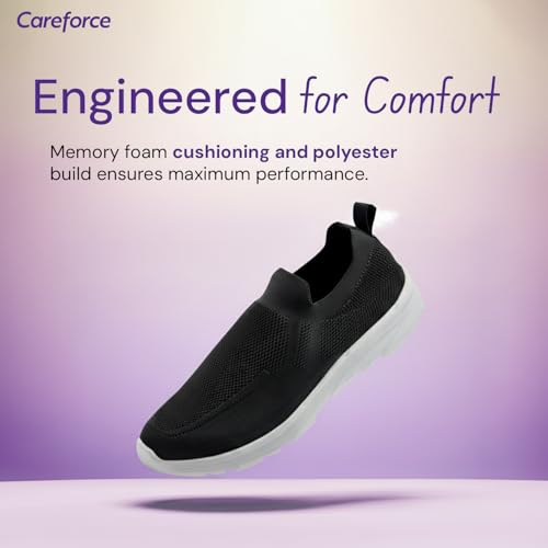 Image of Careforce Walking Shoes for Man Soft Cushioned Shoe for Men Lightweight Slip on Shoe for Men Without Lace Shoes for Man Stylish Regular Wear Casual Footwear for Daily Use Wander