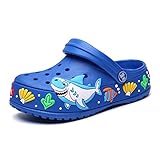 XKUN Gartenschuhe Sommerkind-Clogs Schnell Trocknend Casual Home Hausschuhe Männliche Gartenschuhe Strand Sandalen Antiscid Badezimmer Hausschuhe-Sky Blue,32
