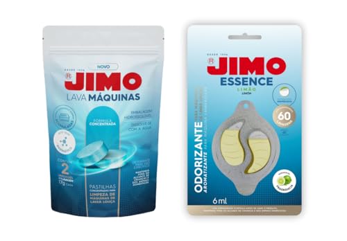 KIT 1 Jimo Lava-Máquinas Nova Fórmula 2x17g + 1 Jimo Odorizante Essence Limão 6ml