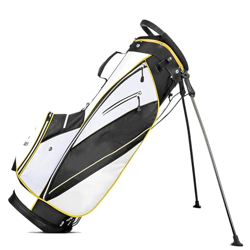 XTRYBHD Golf Stand Bag with 14 Way Divider, Portable Golf Bag with Wear-Resistant Durable Fabric, Space Saving Womens Mens Golf Cart Bag (Size : Yellow Hemming)