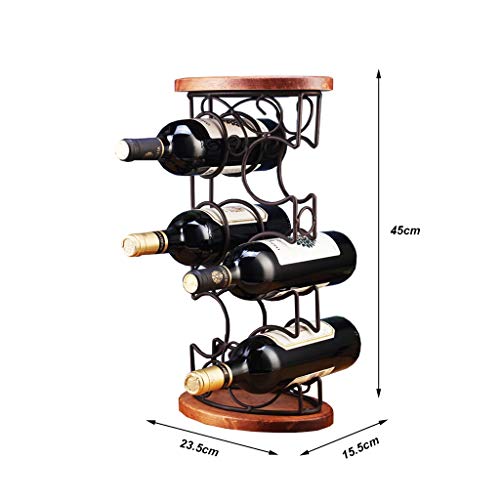 Soporte para botellas de madera maciza fácil de instalar miniatura 2