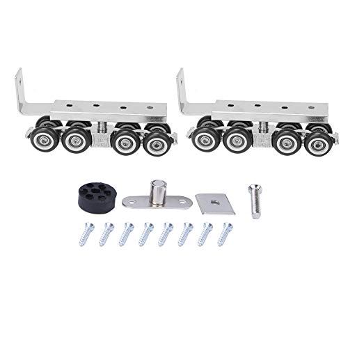 1 Paire 8 Roues Rouleaux de Porte Roulements Silencieux Quincaillerie Roues Suspendues Roue de Rail Silencieuse pour Tenir la Porte Coulissante