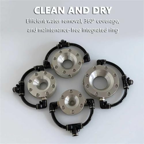 Ring Air Knife Blower, 360° Aluminum Alloy Wind Knife for Dust Removal, Pipe & Cable Drying, Compatible with 8–20m Inner Diameter, 28mm Thickness, Air Compressor Use (38mm)